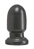 Doc Johnson American Bombshell - Shell Shock - Small - Vac-U-Lock and F Machine Compatible Dildo or Butt Plug - Gunmetal Grey