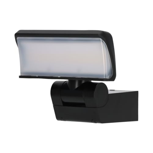 Brennenstuhl LED Security Light WS 2050 S/LED Outdoor Floodlight 20W (1680lm, IP44, 3000K, Warm White Light Colour, Spotlight Head can be swivelled Horizontally and Vertically) Black