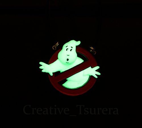 Ghost Symbol Charm Pendant Glow in the Dark - Cosplay Glowing Ghost Removal Service Spirits Haunts Poltergeist - 1984 2016 Halloween