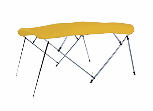 7oz YELLOW 4 BOW SQUARE TUBE BOAT BIMINI TOP with running light cutout SUNSHADE TOP FOR CREST CREST III XRS 20 2007-2008