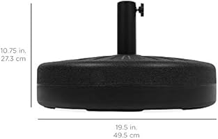 Amazon Com Best Choice Products Fillable Umbrella Base Stand Round Plastic Patio Umbrella Pole Holder For Outdoor Lawn Garden 50lbs Weight Capacity Black Garden Outdoor
