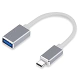 Crelander USB Type C to USB 3.0 Type A Female OTG Adapter Cable for New 12-inch MacBook for MacBook Pro 2016 and Samsung S8/S8 Plus/Note 8 or Nexus 5X/6P and Other Type-C Devices (Space Gray