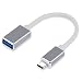 Crelander USB Type C to USB 3.0 Type A Female OTG Adapter Cable for New 12-inch MacBook for MacBook Pro 2016 and Samsung S8/S8 Plus/Note 8 or Nexus 5X/6P and Other Type-C Devices (Space Gray