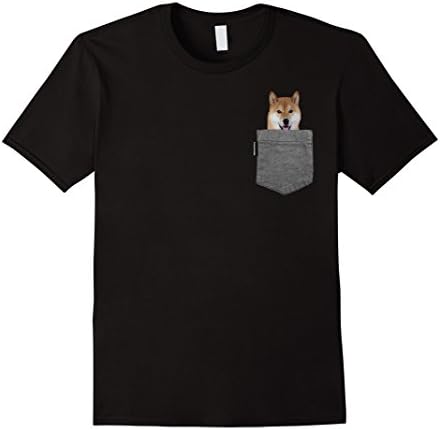 Men's Dog in Your Pocket Tshirt Shiba Inu Shirt Doge Tee Medium Black