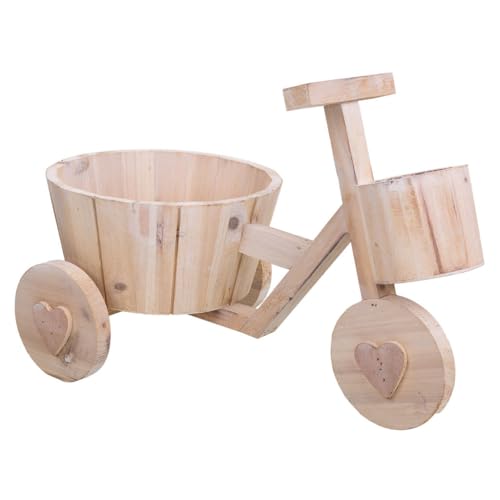 Bici macetero de madera en promo sur Amazon