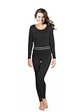Rocky Women's 2 pc Ultra Soft Thermal Underwear, Top & Bottom Fleece Lined Long Johns