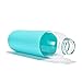 Veegoal 18 Oz Borosilicate Glass Water Bottle with Bamboo Lid and Protective Sleeve-Bpa Free (Teal)