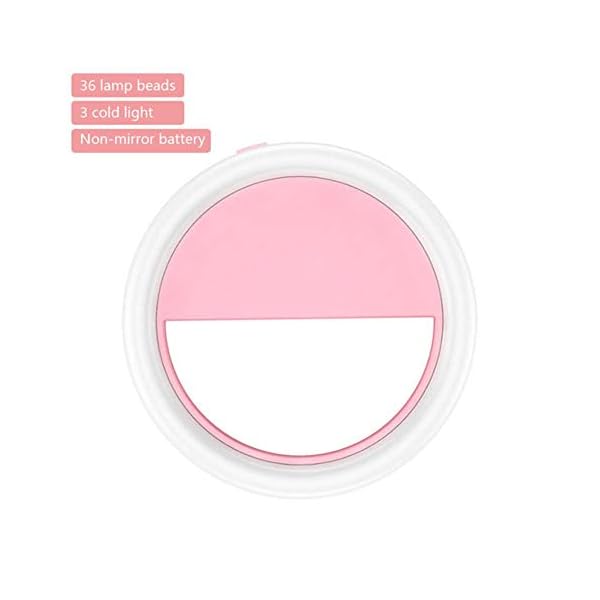 PLXX tragbare LED Make-up Spiegel Telefon Clip Selfie Ring Schönheit Fülllicht Blitz Kamera Telefon Smartphone, A1…