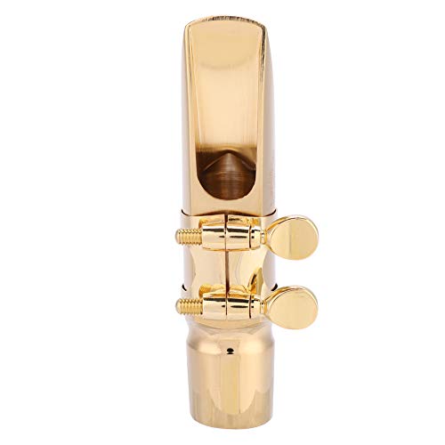 image for Dilwe Sax Mouthpiece, EB Alto Sax Saxophone 6C Mouthpiece with Cap Pad