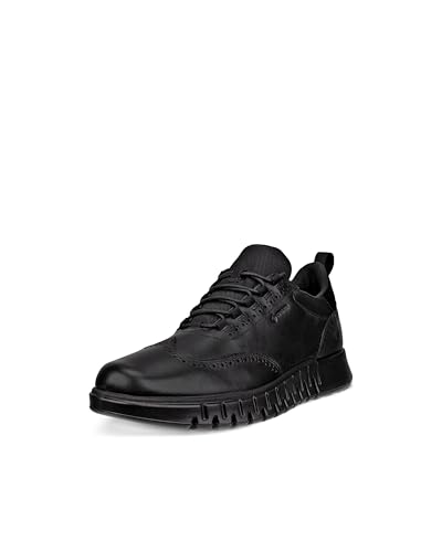 ECCO Men's Gruuv Studio Wingtip Gore-Tex Waterproof Sneaker, Black, 14-14.5