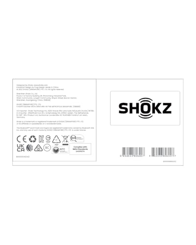 SHOKZ OpenRun - Auriculares Deportivos Bluetooth de Conducción Ósea, Auriculares Inalámbricos Resistentes al Sudor para Entrenamientos y Correr, Micrófono Incorporado, con Banda para el Cabello, Negro