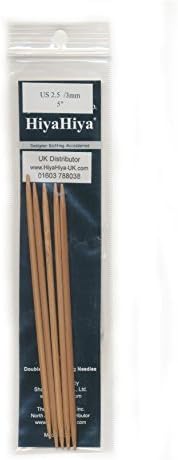 HiyaHiya Set of 5 Bamboo Double Pointed Needles 6"/15cm x 6.00mm, 6mm