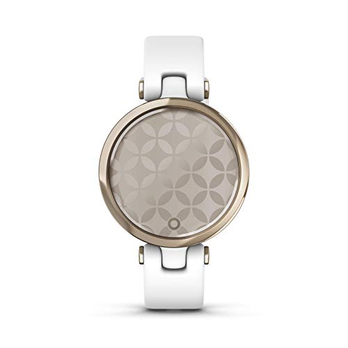 Garmin Lily™, Small GPS Smartwatch with Touchscreen and Patterned Lens, Light Gold and White - Image 3