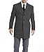 Calvin Klein Men's Slim Fit Wool Blend Overcoat Jacket, Grey, 44 Short
