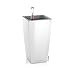 Lechuza Cubi Premium 9 Planter with Water Level Indicator, Mini, White High-Gloss