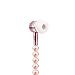 Hunputa Fashion 3.5mm In ear Stereo Magnetic Ear Bud Pearl Necklace Headphone Headset Super Bass Music Earphone Earbuds for Womens Gift (Pink)