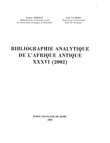 Bibliographie analytique de l'Afrique antique