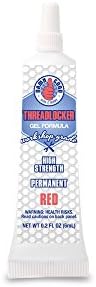 Damn Good 13506DG Red Permanent Strength Gel Thread Locker Plastic Tube, 6 mL Tube, .2 fl. oz.