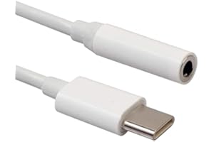 White ABS USB Type C to Earphone Adapter 3.5mm Earphone Cable Adapter Clever and attractive