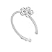 SOSUO Small Thin Flower Clear Crystal Nose Ring Stud Hoop-Sparkly Crystal Nose Ring