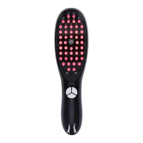 Escova Elétrica Massageadora Capilar com Luz LED – Estimula Crescimento, Reduz Queda e Frizz – Relaxamento e Brilho para Todos os Tipos de Cabelo