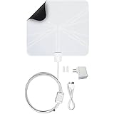Winegard FL5500A FlatWave Amped Digital HD Indoor Amplified TV Antenna (4K Ready / ATSC 3.0 Ready / High-VHF / UHF), 50 Mile Long Range