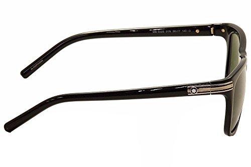 Mont Blanc Men's MB502S 01N Sunglasses, Shiny Black