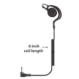 Rabbit Listen Only Earpiece, Small Speaker - 9 inch Cable - 3.5mm Right Angle Plug