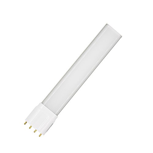 10W LED 2G11 4-Pin Base PL Lamp Lustaled 120V Daylight 6000K 18W Compact Fluorescent Lamp Equivalent Bulb Lamp for Pendant Lamps Ceiling Lights Desk Lamps (Remove or Bypass Ballast, 2-Pack)