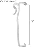 Valance Clips for Window Blind Valance - 4 different sizes! , 6 Pack, 10 Pack, 12 pack and 20 Pack! - FREE SHIPPING! (10, 3.0)