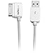 StarTech.com 1m (3 ft) Left Angle Apple 30-pin Dock Connector to USB Cable for iPhone iPod iPad with Stepped Connector - Charge and Sync