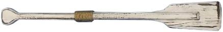 Wooden Rustic Whitewash Oar w/ Hooks 24", wooden boat oar decoration, vintage oar décor, decorative oars, beach home decorating ideas, beach wall décor