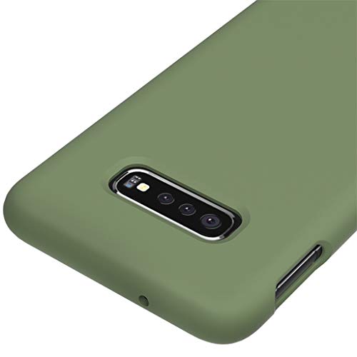 Bokoo Protect Case for Samsung Galaxy S10 6.1 inch Ultra-Thin Silicone Leather Soft Case Cover (Army Green) - Thumbnail 3