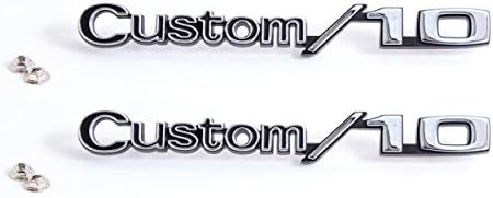 Front Fender Emblems -"Custom 10" - LH/RH Pair - 69-72 Chevy Truck Suburban Blazer