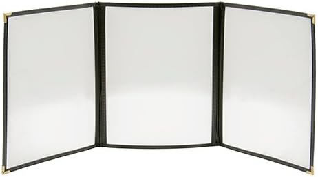 H Risch TET-DS Menu Covers - Sewn Vinyl Triple Panel/Foldout 8-1/2" x 11" I Set of 2