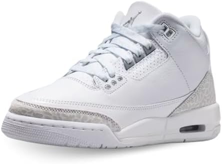 Amazon.com | Air Jordan 3 Retro GS White/metallic Silver-white