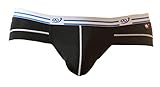 Meykiss Mens Ice Silk Breathable Triangle Underpants Brief Panties US L Black