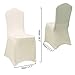 Ivory Stretch Spandex Chair Covers Wedding Universal - 10 Pcs Banquet Wedding Party Dining Decoration Scuba Elastic Chair Cover (Ivory, 10)