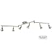 Dash n Direct DND 6-Light Adjustable LED Track Lighting Kit - Flexible Foldable Arms - GU10 LED Bulbs Included. CE20006-SN (Satin Nickel LED)