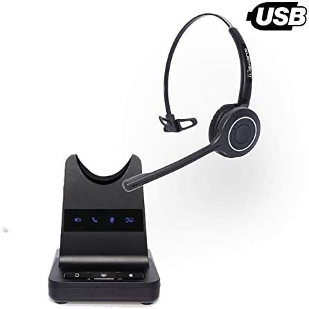 Element Monaural Wireless Headset for PC | Desk Phone | Mobile | Compatible with Alcatel-Lucent IP Desktop Softphone