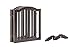 unipaws Freestanding Pet Gate with 2Pcs Support Feet, Foldable Dog Gate for Stairs, Decorative Indoor Pet Barrier with Arched Top, Espresso, Indoor Use Only