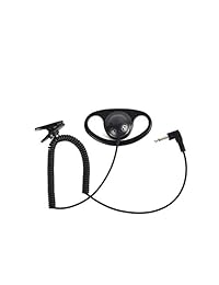 Listen/Receive Only 3.5mm Earpiece D-Shape Walkie Talkie Headset Ham Radio Earphone Compatible for Motorola Icom Two Way Radio