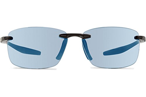 Revo Descend N RE 4059 01 BL Polarized Rectangular Sunglasses, Black, 64 mm