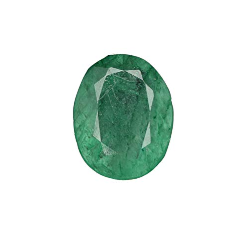 GEMHUB Gemstone For Jewelry Making Beautiful Green Emerald 4.85 Ct Certified Natural Oval Cut Loose Gemstone Ring For Women And Men