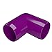 FORMUFIT 1” 90 Degree Elbow Furniture Grade PVC Fitting in Purple, Made in USA, UV-Resistant, Impact-Proof, 1.315” Actual Socket Diameter (Pack of 4) - F00190E-PU-4