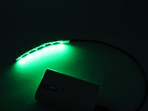 5V USB LED Strip Light 5M SMD 3528 with 3M Tape for TV Computer Backlighting (5M,3528,Non-waterproof, Green)