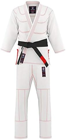 Brazilian Jiu Jitsu Suit of Hawks Eye Gear Ltd BJJ Kimonos BJJ Uniform Pearl Weave Fabric Preshrunk BJJ Jiu Jitsu Gi with Free White Belt By Hawks Eye Gear