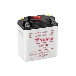 Yuasa batterij 6N6-3B open zonder zuur