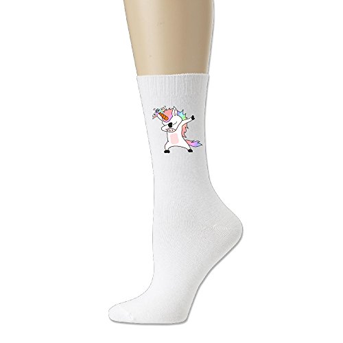Unicorns Dabbing Thick Padded Walking Socks, Crew Socks,Medium
