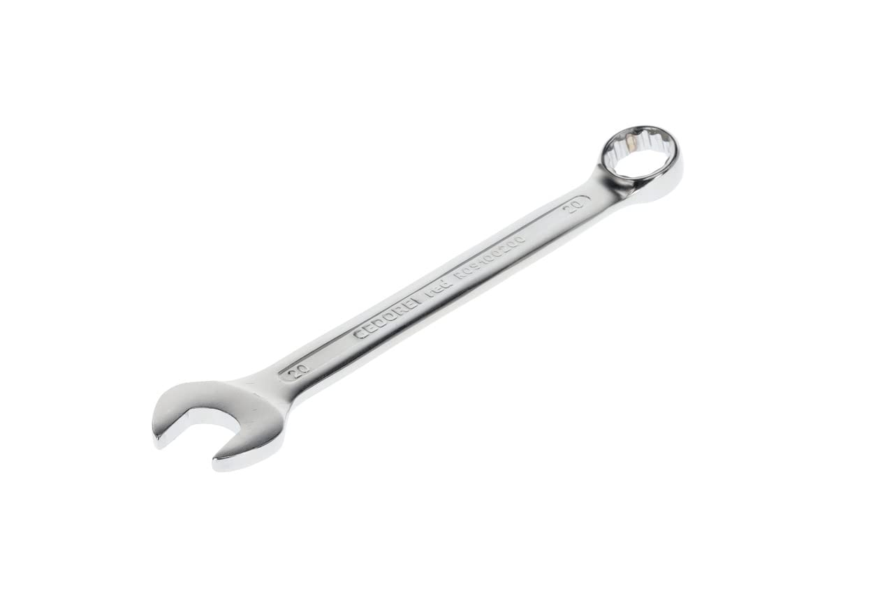GEDORE Red Combination Spanner SW 20 mm Matt Satin Finish Chrome Vanadium Steel Silver